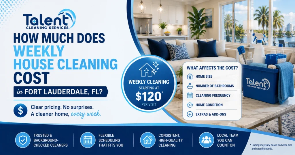 How Much Does Weekly House Cleaning Cost in Fort Lauderdale, FL?